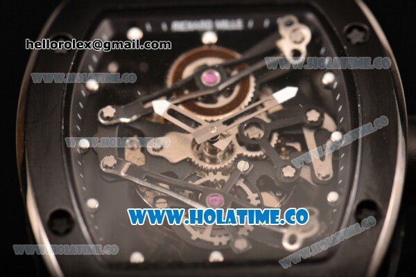 Richard Mille RM 038 Asia Automatic PVD Case with Skeleton Dial and Black Rubber Strap - Click Image to Close